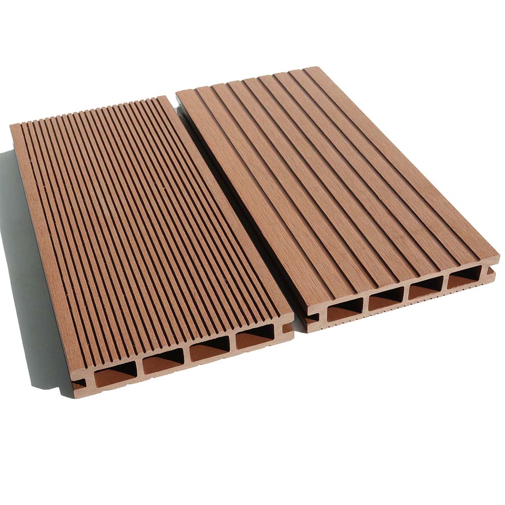 Outdoor Wpc Decking Hollow Swimming Pool Composite Board Floor Wood Plastic Texture Waterproof