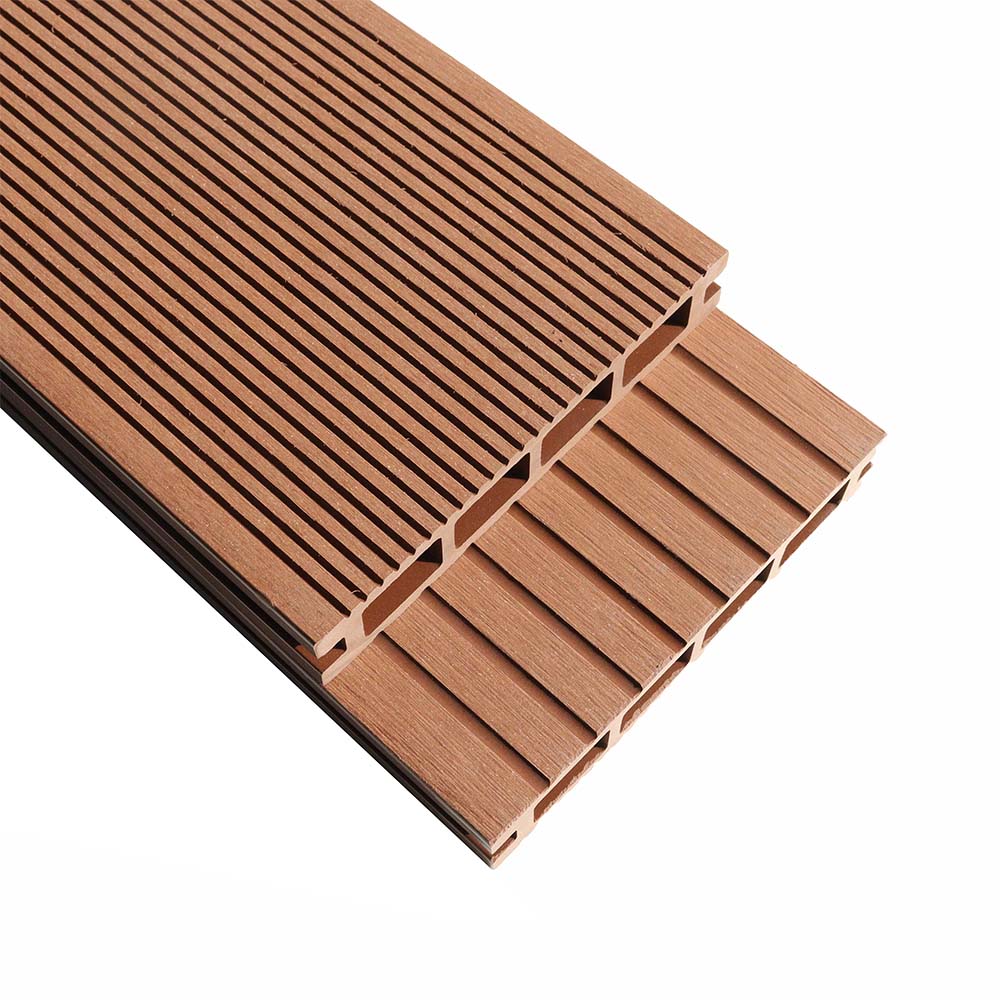 Outdoor Wpc Decking Hollow Swimming Pool Composite Board Floor Wood Plastic Texture Waterproof