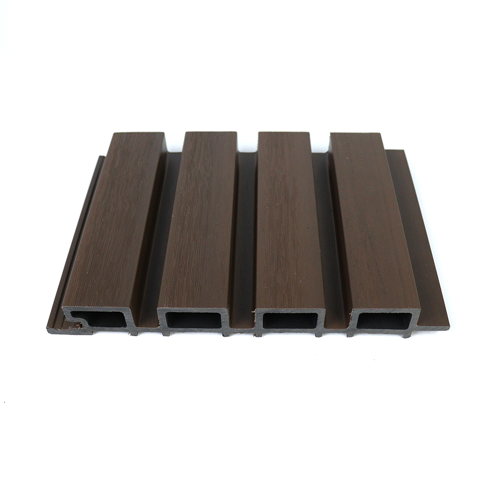 Great Wall Cladding Exterior Outdoor Wood Pvc Co Extrusion Fluted Design Louver Decorative Composite Board Wpc Wall Facade Panel