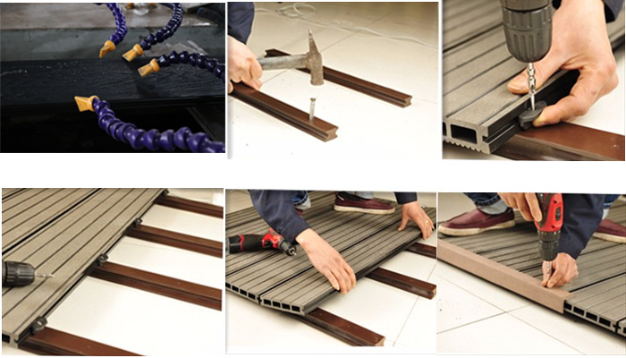 Hot Sale High Quality 3D Online-Embossing Terrace Garden Anti-Slip Maintenance Free WPC Composite Decking Outdoor Decking Waterproof Fireproofing