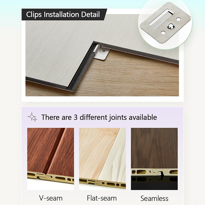 Durable Interior PVC Wall Panel Cladding Installation Accessories Stainless Steel Clips for Easy WPC Wall Panel Installation