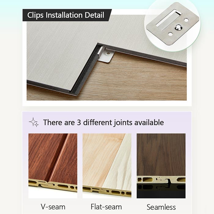 Interior PVC Panel Wall Boards Buckles Wall Cladding Install Accessories Stainless Steel Clips For WPC Wall Panel