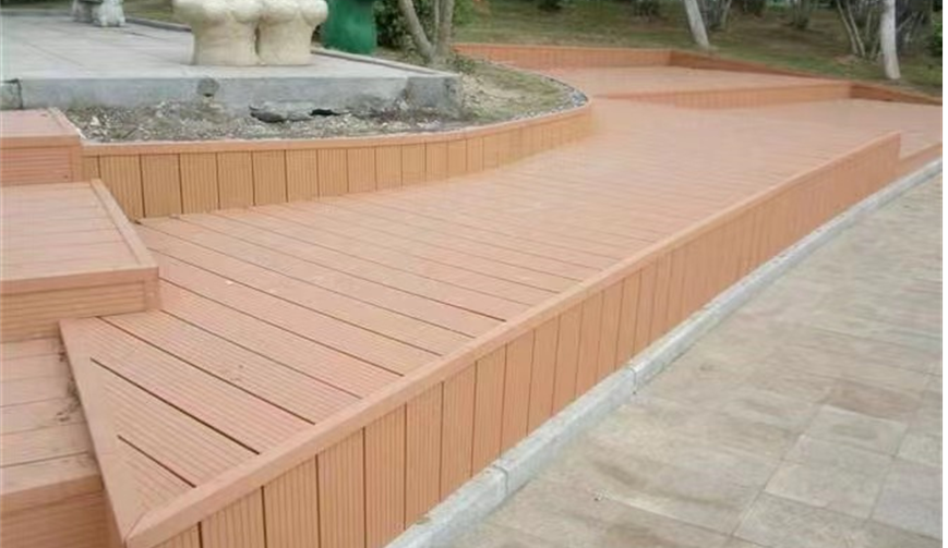 Balcony Terrace Floor Tile Teak Color Walnut Color White Charcoal Easy To Install Waterproof Anti-UV Composite Deck