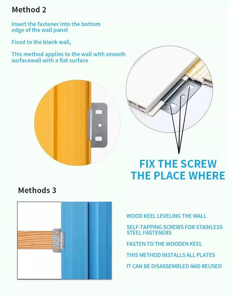 New Style Interior Hollow Wall Boards Modern Decorative Easy Installation Waterproof PVC Fluted Great Wall Panel