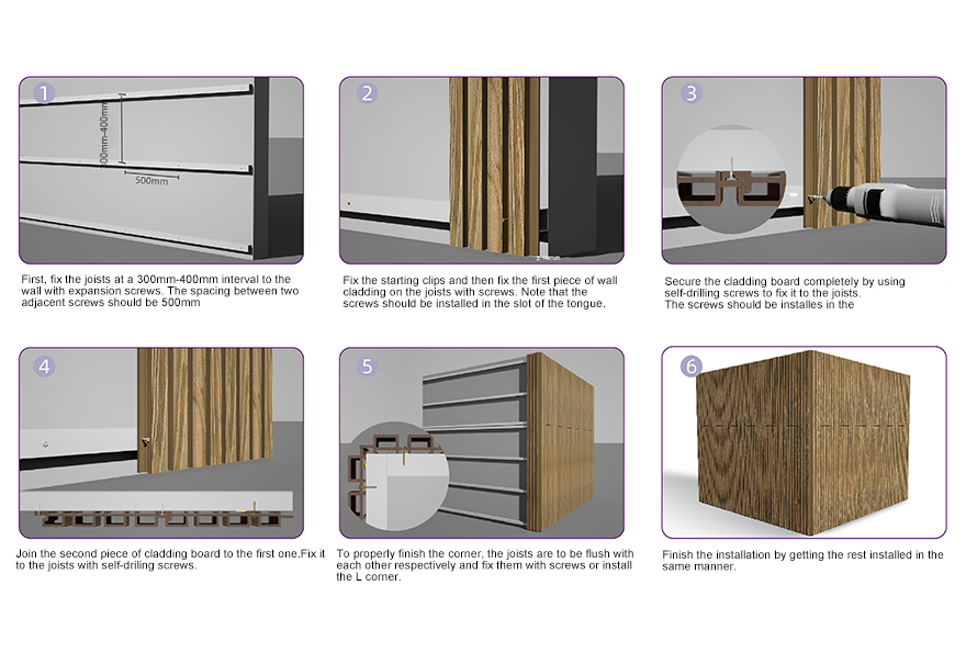 Seamless ASA WPC Co-Extrusion Board Waterproof UV-Resistant Exterior WPC Wall Panel