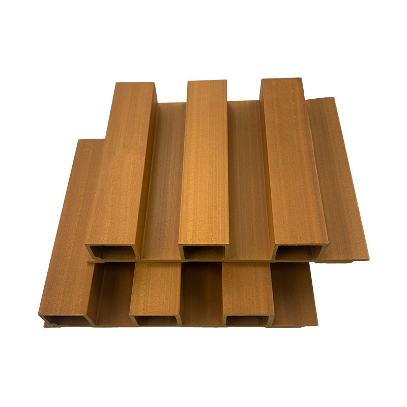  Laminated Decorative Wood Grain Indoor WPC Panel for Wall and Ceiling Decoration 