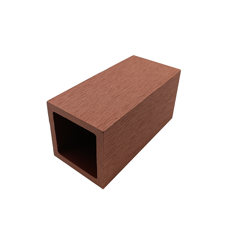 Outdoor Decoration Wpc Timber Tube Pe Wood Plastic Composite Square Hollow Timber Tube