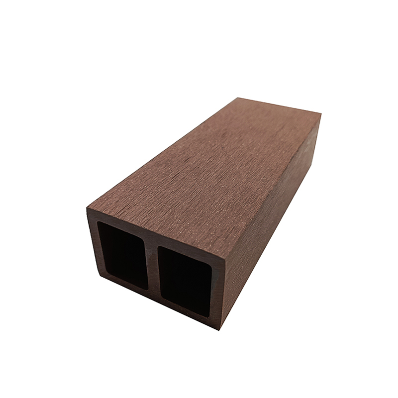 Eco-Friendly Durable Hollow Square Hole Colorful Brushing Surface Easy Installation Wood Plastic Composite WPC Tube Timber 