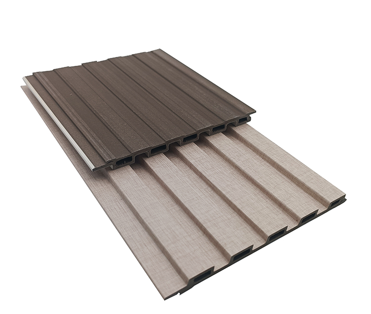 WPC Wood Composite Fluted Louver Wpc Pvc Louvers Indoor Wall Ceiling Decorative Wall Panel Para Interior Wall Cladding