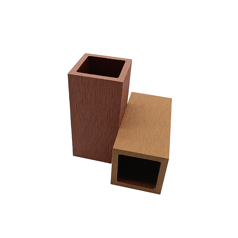 Outdoor Decoration Wpc Timber Tube Pe Wood Plastic Composite Square Hollow Timber Tube