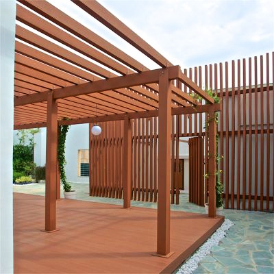 Co-extrusion Wood Plastic Composite WPC Hollow Square Timber Tube for Decoration