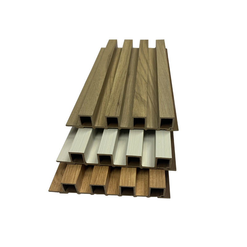 Waterproof Wood Plastic Composite Wall Panel WPC PVC cladding boards Interior Exterior fluted Wall Panels Wpc Wall Cladding