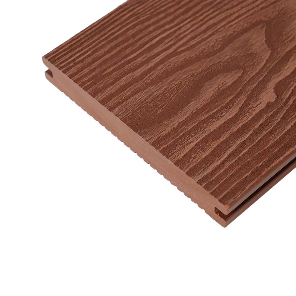 3D solid wood grain outdoor waterproof wpc flooring embossed WPC composite decking boards