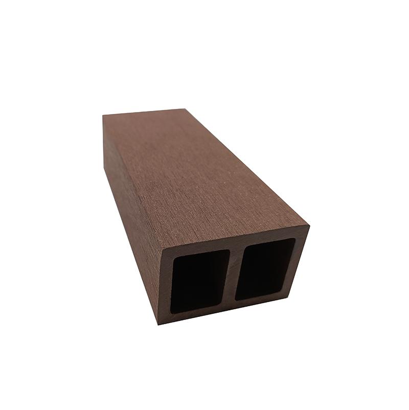 Eco-Friendly Durable Hollow Square Hole Colorful Brushing Surface Easy Installation Wood Plastic Composite WPC Tube Timber 