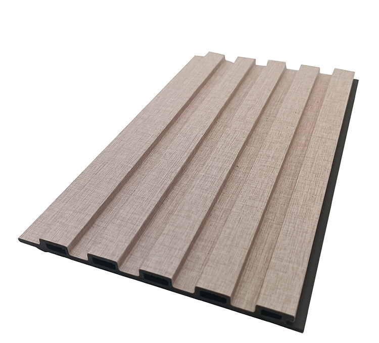 WPC Wood Composite Fluted Louver Wpc Pvc Louvers Indoor Wall Ceiling Decorative Wall Panel Para Interior Wall Cladding