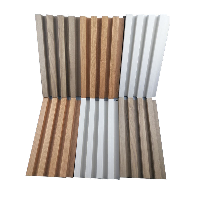 Waterproof Wood Plastic Composite Wall Panel WPC PVC cladding boards Interior Exterior fluted Wall Panels Wpc Wall Cladding