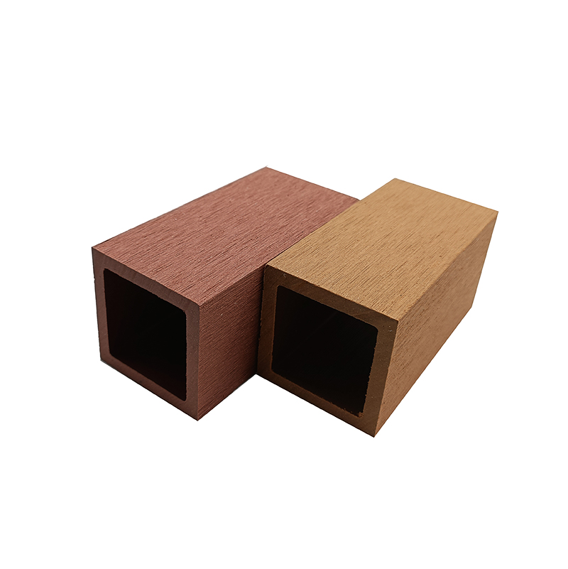 Outdoor Decoration Wpc Timber Tube Pe Wood Plastic Composite Square Hollow Timber Tube