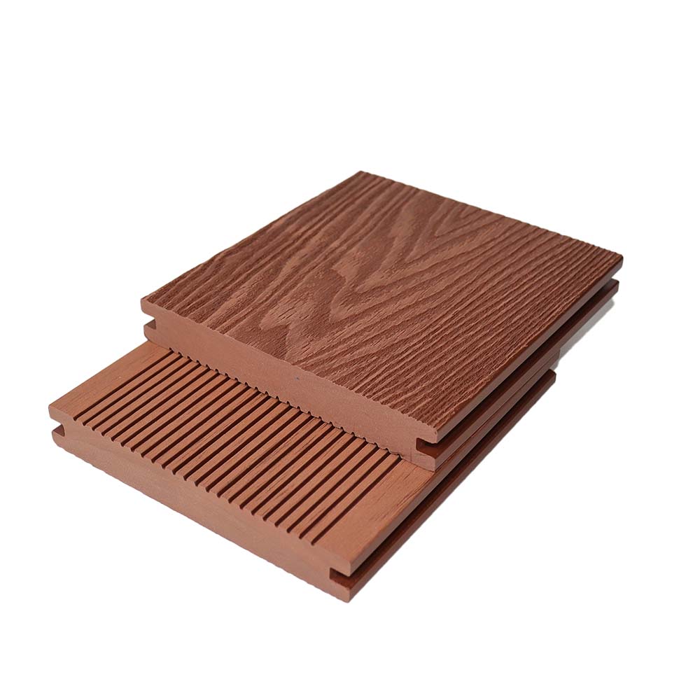 3D solid wood grain outdoor waterproof wpc flooring embossed WPC composite decking boards