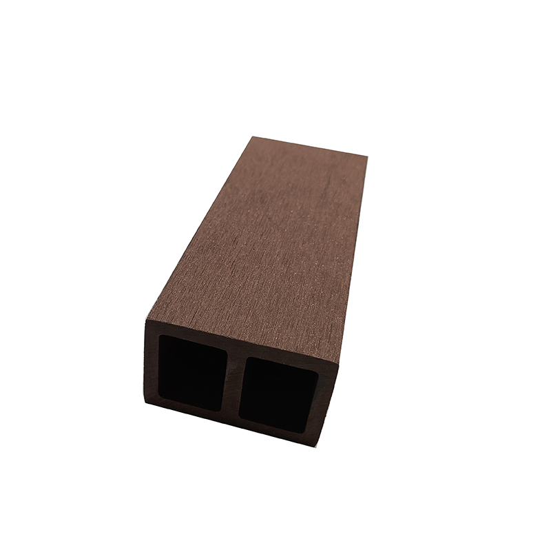 Eco-Friendly Durable Hollow Square Hole Colorful Brushing Surface Easy Installation Wood Plastic Composite WPC Tube Timber 