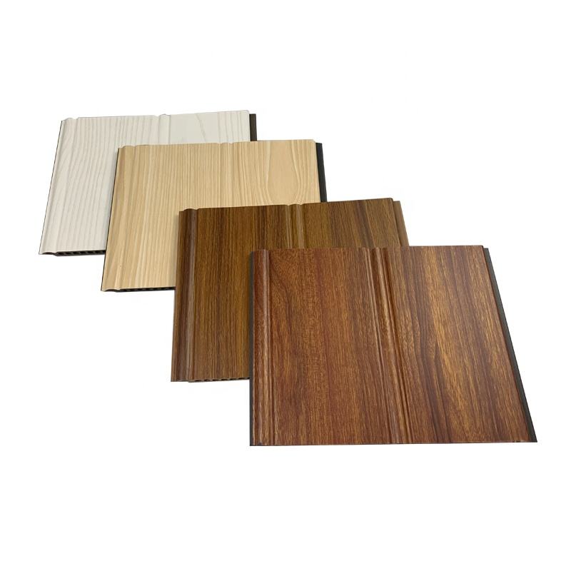 Wooden Grains PVC Interior Decoration WPC Solid Wall Panel 3D Wood Boards