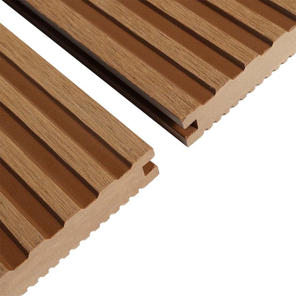 Solid WPC flooring 140*20mm cheap wood plastic composite decking plank exterior anti-fading anti-rot wpc decking