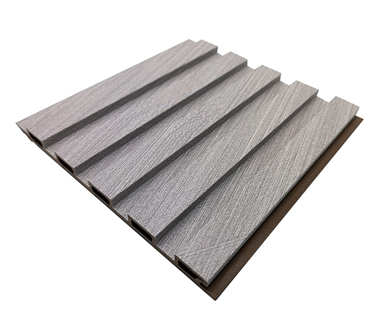 WPC Wood Composite Fluted Louver Wpc Pvc Louvers Indoor Wall Ceiling Decorative Wall Panel Para Interior Wall Cladding