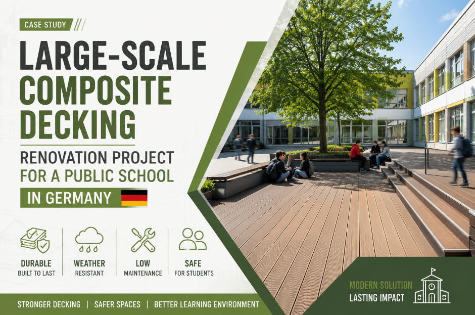 Large-Scale Composite Decking Renovation Project for a Public School in Germany