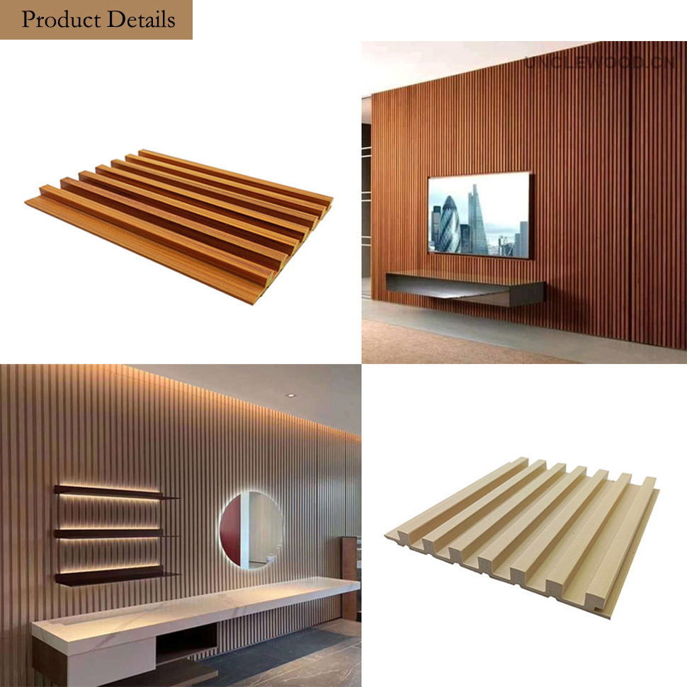 Fluted 3D Wood Wall Panel Cladding for Interior Design Decorative Wood Panels and Premium WPC Solid Wall Cladding