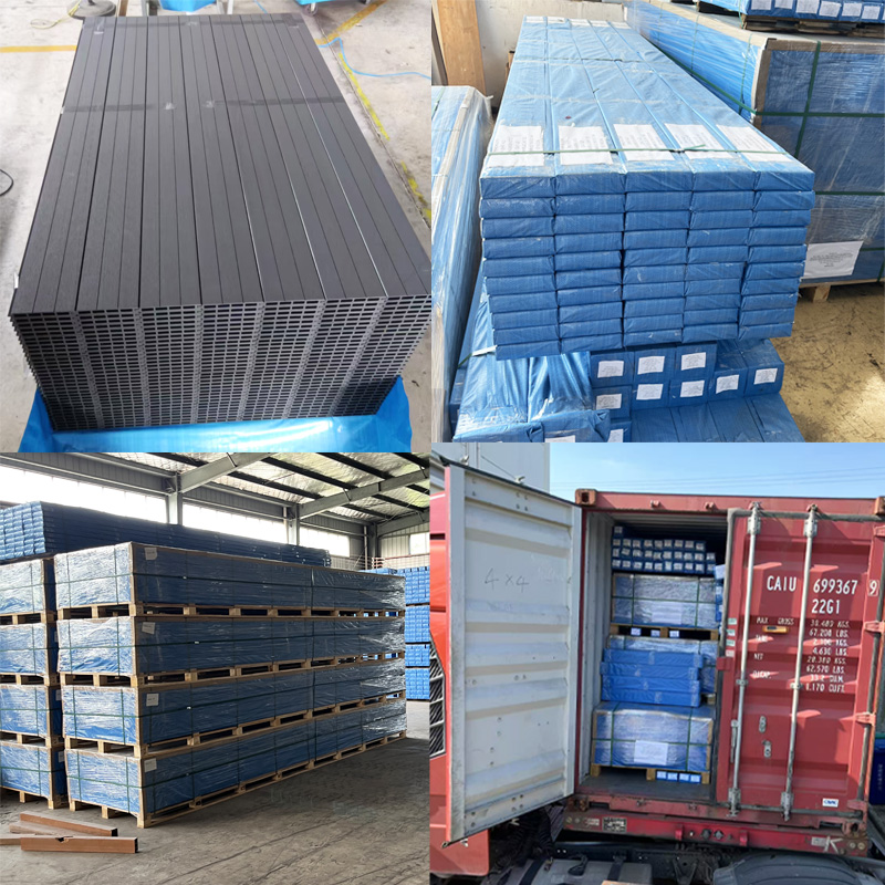 Temporary Fence Privacy Wood Plastic Composite Fence Panel Household Building Material WPC Board Fence Post Outdoor Swimming Pool WPC Garden Fence