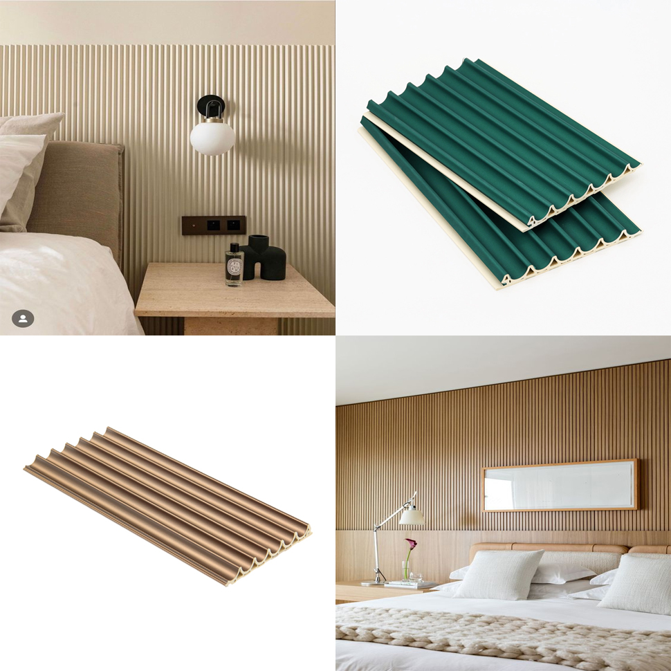 Sleek and Sustainable Wood Plastic Slat Fluted Panel Indoor WPC Wall Cladding for Modern Interiors