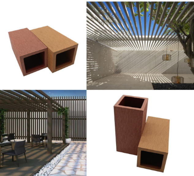 WPC Eco Friendly Outdoor Pergola for Garden Balcony Patio and Terrace Durable Wood Plastic Composite Structure