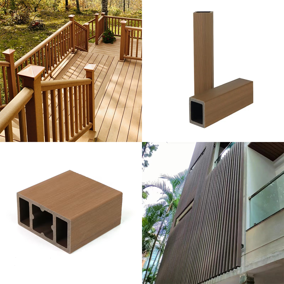 WPC Co-Extrusion Wooden Square Indoor Partition WPC Partition Timber Wood Tube 