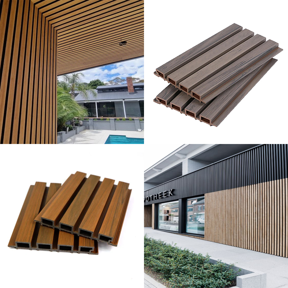 UV-Resistent 3D Embossing WPC Wall Panel Exterior Wall Cladding Wpc Outdoor Decorative Wall Panel