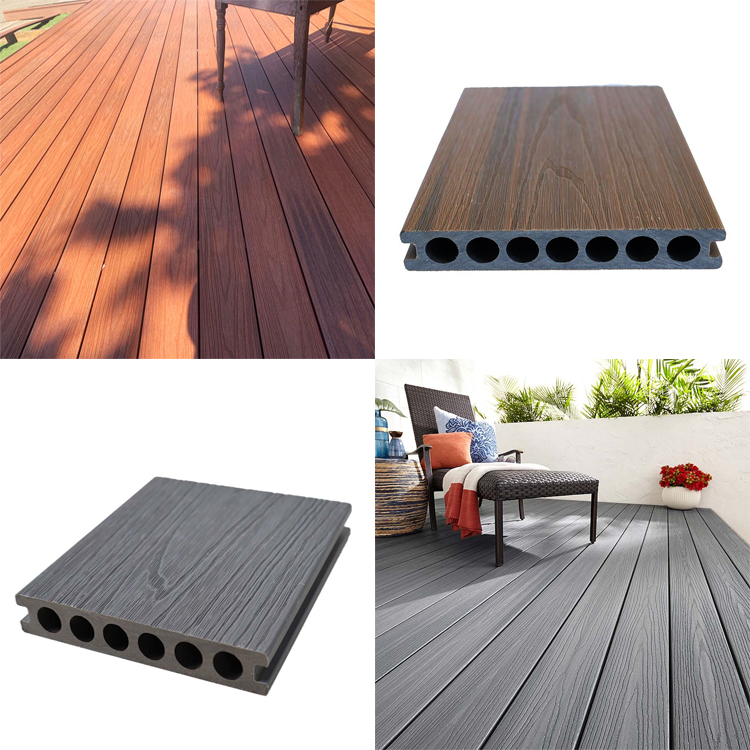 Waterproof Outdoor Flooring WPC Decking Plank Co-extrusion composite decking boards