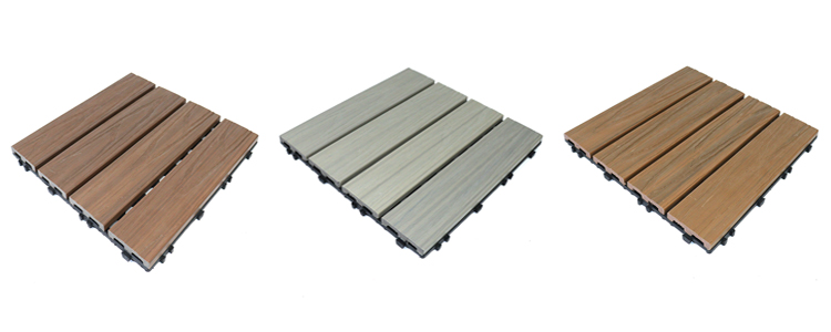 Eco-Friendly Patio Terrace Balcony Garden Floor Tiles Wood Plastic Composite Interlocking Outdoor WPC Decking DIY Tiles 