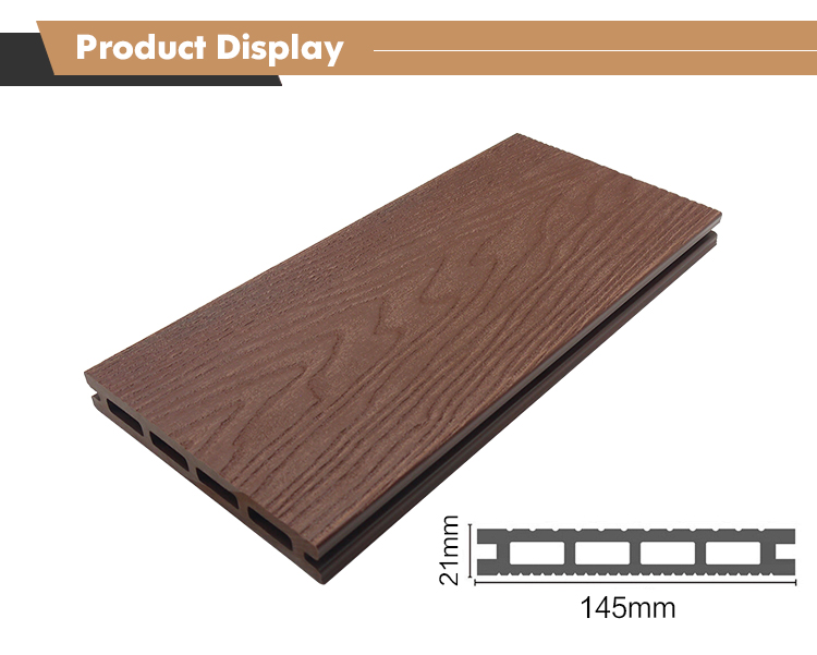 Hot Sales Wood Plastic Composite WPC New Technology Outdoor Green Environment 3D Embossed Decking