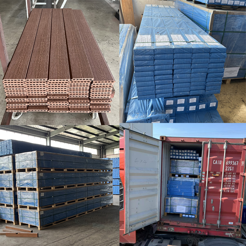 Artificial Fence WPC Composite Fence Plank Wood Plastic Composite Fencing Wood Grain Design For Outdoor