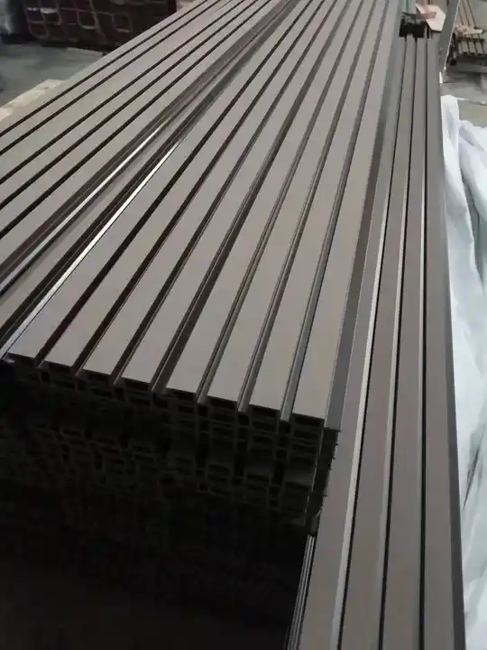  Saudi Arabia Grille Decorative Design Wooden Plastic Siding Fluted Panels Exterior Wall Cladding