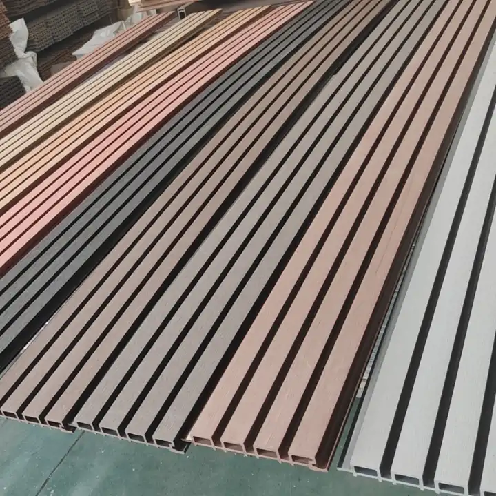  Saudi Arabia Grille Decorative Design Wooden Plastic Siding Fluted Panels Exterior Wall Cladding