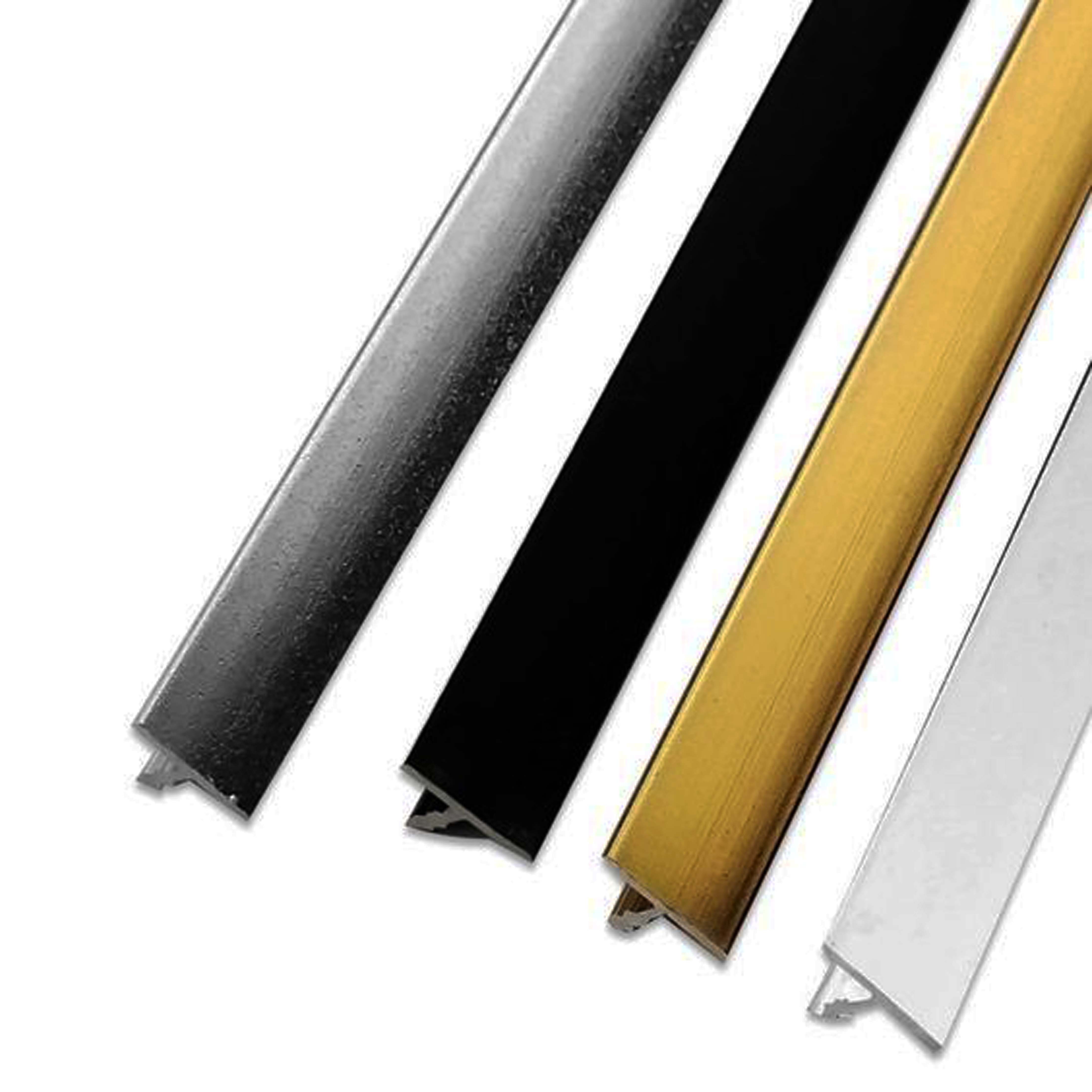 Decoration T-shaped aluminum tile trim aluminum ceramic wall strip 8mm T shape trim profiles for floor or wall