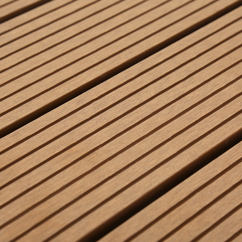 Quick Installation Low Maintenance Waterproof Anti-Fade Wood Plastic Composite WPC Interlocking Patio Deck Tiles 