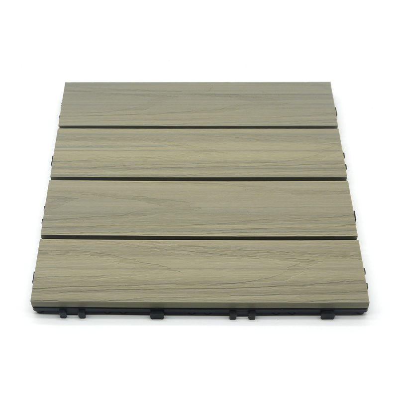 Eco-Friendly Patio Terrace Balcony Garden Floor Tiles Wood Plastic Composite Interlocking Outdoor WPC Decking DIY Tiles 