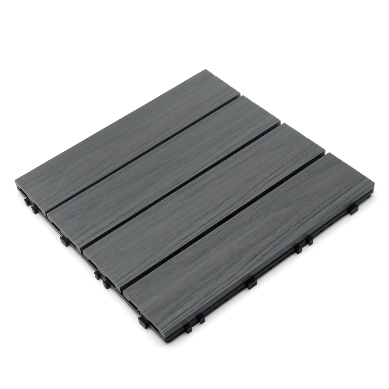 Exterior 3D Grain Co Extrusion Wood Plastic Composite Garden Floor Tiles Outdoor WPC Decking 