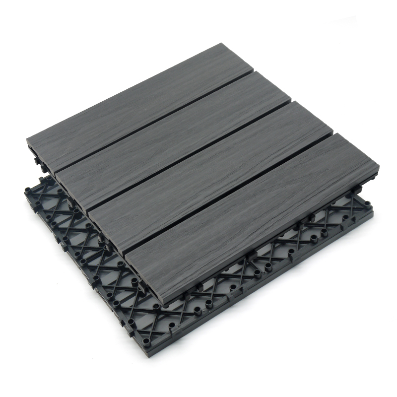 Exterior 3D Grain Co Extrusion Wood Plastic Composite Garden Floor Tiles Outdoor WPC Decking 