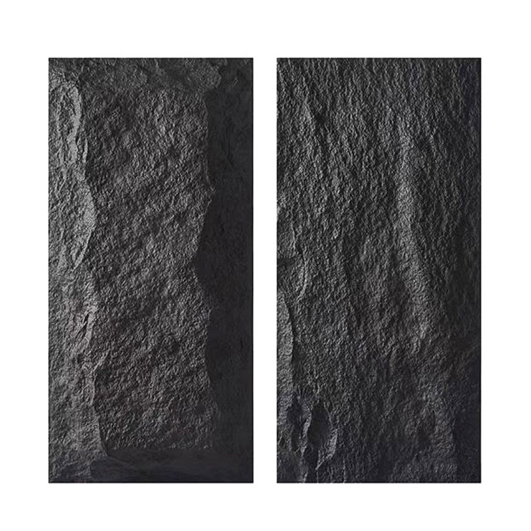 Home Decoration Dark Grey Simulation Polyurethane PU Cultural Stone Wall Panel instead of Stone