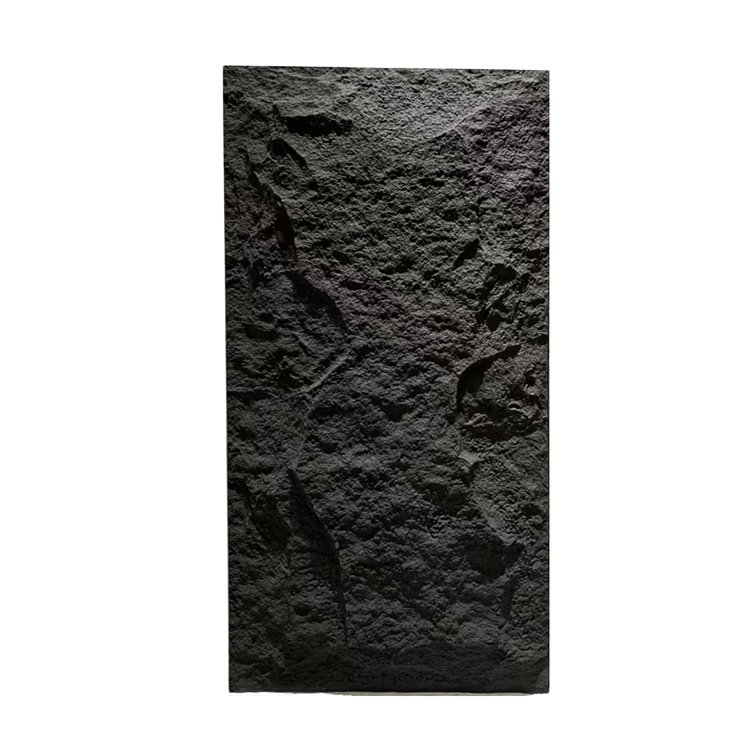 Home Decoration Dark Grey Simulation Polyurethane PU Cultural Stone Wall Panel instead of Stone