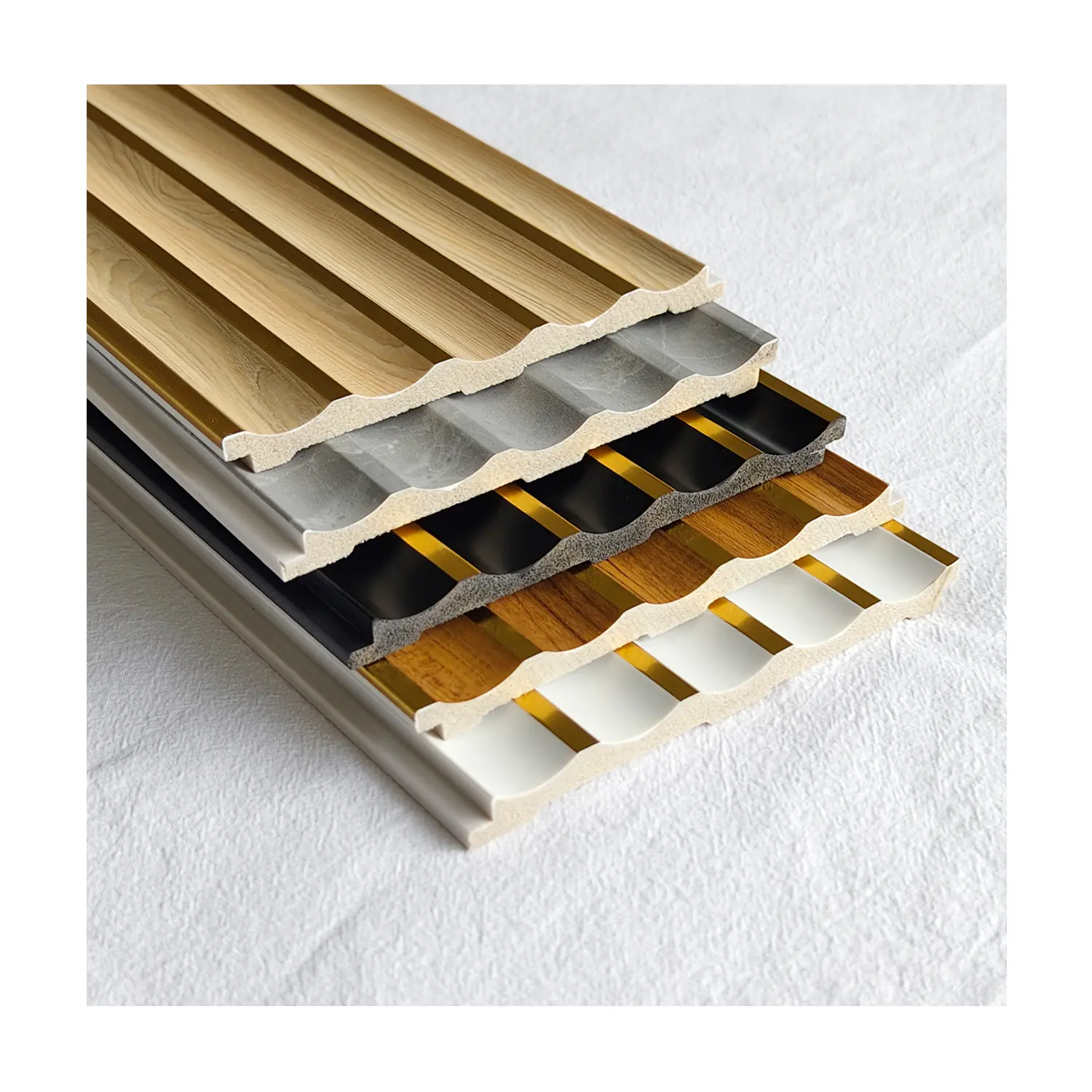 Waterproof PS moulding wall panel louver ceiling wood alternative louver ceiling