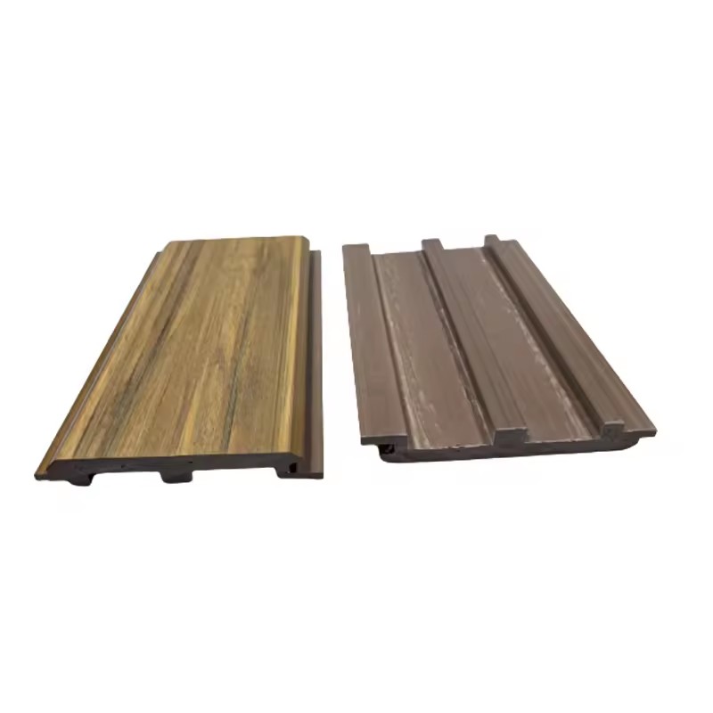 Factory 3D Exterior Cladding Solid ASA Wood Fluted Wall Panels Interior Decorative Wpc Fluted Wood Wall Panel