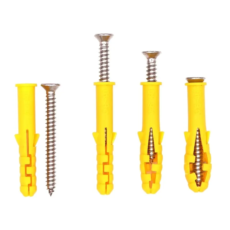 M8 Screws Fasteners Stainless Steel Expansion Bolt,Yellow Stainless Steel Plug Metal Plastic Internal Expansion Screw For Decking Accessories