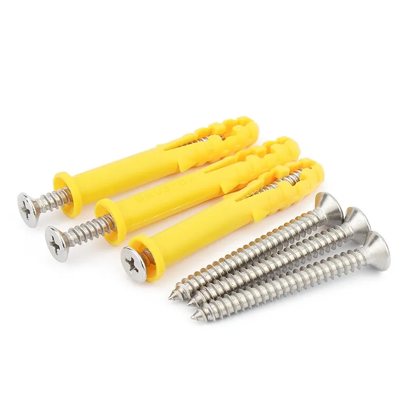 M8 Screws Fasteners Stainless Steel Expansion Bolt,Yellow Stainless Steel Plug Metal Plastic Internal Expansion Screw For Decking Accessories